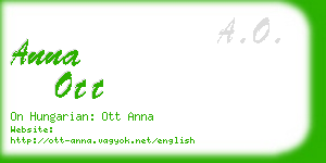 anna ott business card